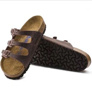 Birkenstock Florida Soft Footbed Habana Brown Strappy Sandals 37 Size 6 NEW